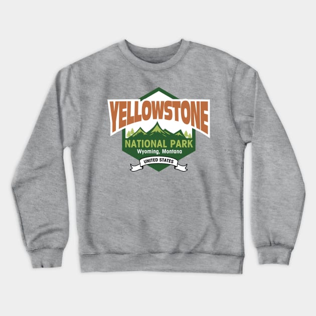 Yellowstone National Park Crewneck Sweatshirt by abbyhikeshop